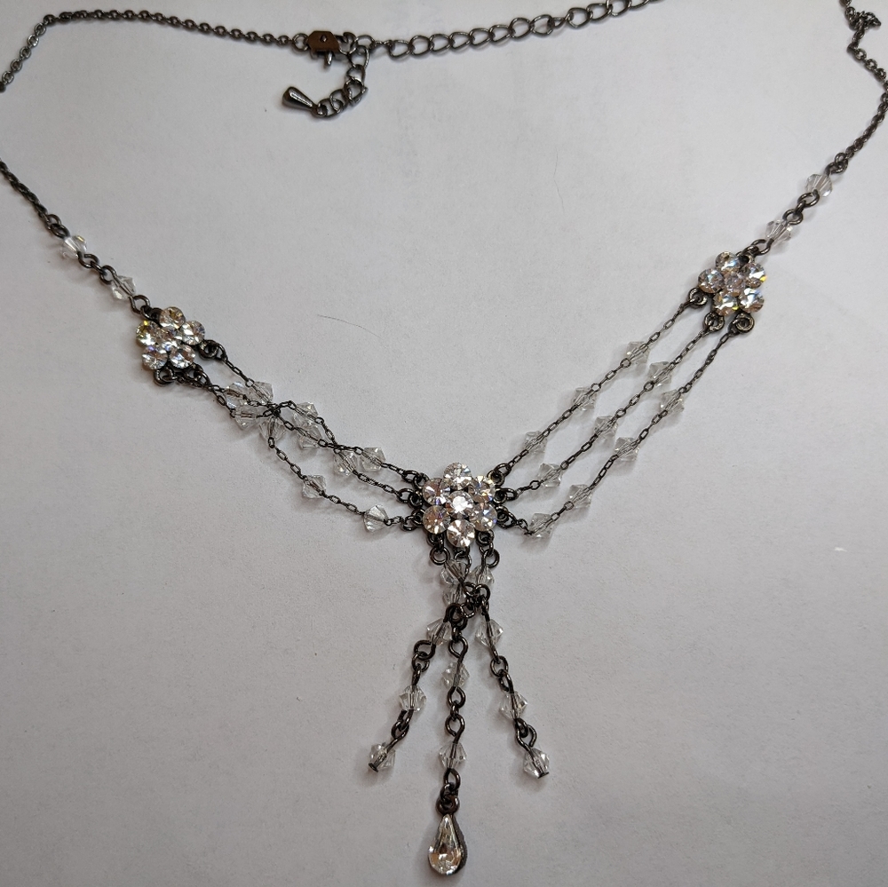 Crystal Necklace and Earrings